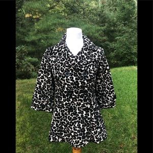 Leapord print pea coat